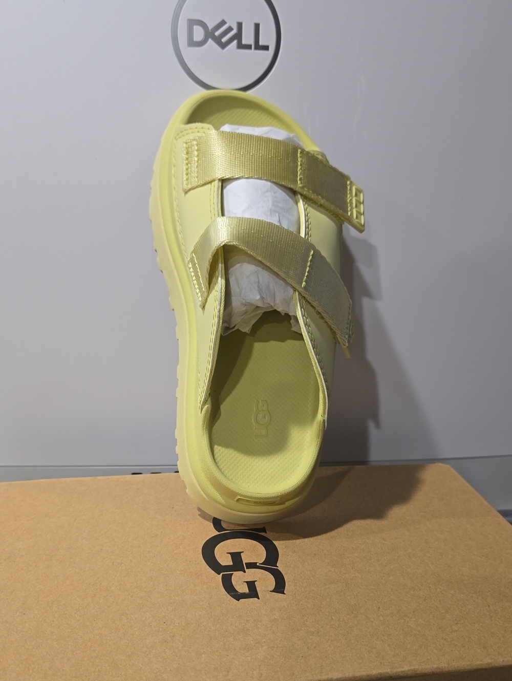 UGG Lemon Yellow Dual-Strap Slide